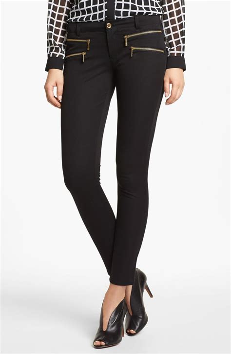 michael michael kors stretch-twill skinny pants|Michael Kors side pocket pants.